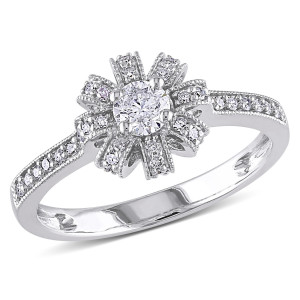 Shine Bright with Yaffie White Gold Half Carat Diamond Ring