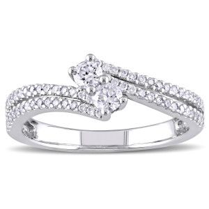 Sparkle in Style with Yaffie White Gold Two Stone Diamond Ring