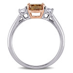 Yaffie Two-tone Gold Engagement Ring with Certified 1 3/4ct TDW Brown and White Diamonds