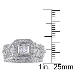 Certified Diamond Bridal Ring Set - Yaffie Signature Collection in White Gold with 1 1/4ct TDW