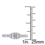 Yaffie White Gold 1 1/4ct TDW Cushion Diamond Ring from the Signature Collection