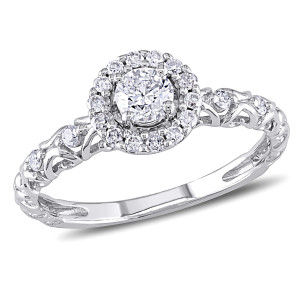 Yaffie Signature White Gold Diamond Ring with 1/2ct TDW
