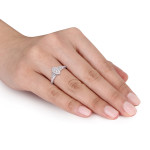 Yaffie Signature Collection White Gold Ring with Marquise Shaped Diamond Cluster totaling 1/3ct for Engagement
