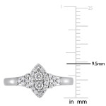 Yaffie Signature Collection White Gold Ring with Marquise Shaped Diamond Cluster totaling 1/3ct for Engagement
