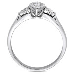 Yaffie Signature Collection White Gold Ring with Marquise Shaped Diamond Cluster totaling 1/3ct for Engagement
