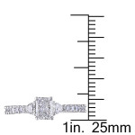 Radiant Cut Diamond Ring from the Yaffie Signature Collection, with 1ct TDW and White Gold.