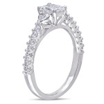 Radiant Cut Diamond Ring from the Yaffie Signature Collection, with 1ct TDW and White Gold.