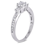 3-stone White Gold Diamond Engagement Ring from Yaffie Signature Collection - 4/5ct TDW