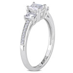 Emerald-Cut Diamond Ring: Yaffie Signature Collection, White Gold, 7/8ct TDW