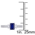 Engage in Elegance with the Yaffie Signature Blue & White Sapphire Diamond Ring in White Gold.