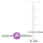 Yaffie Pink Sapphire & Diamond Engagement Ring: A Slender White Gold Signature Piece