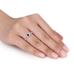 Yaffie White Gold Sapphire & Diamond Halo Ring: The Ultimate Expression of Love