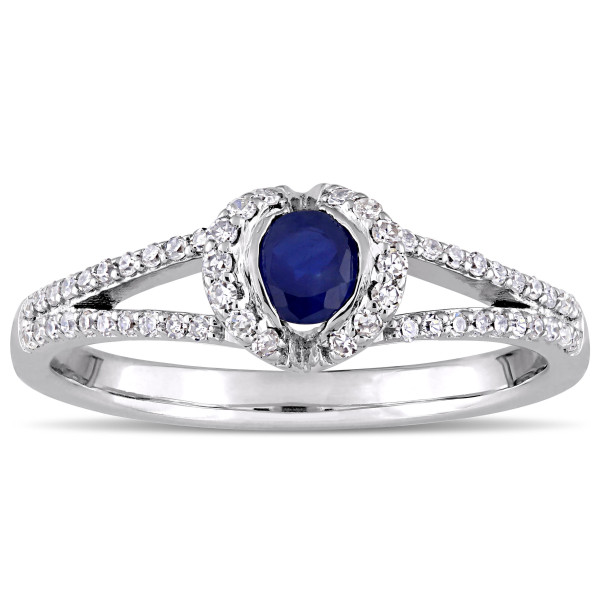Yaffie White Gold Sapphire & Diamond Halo Ring: The Ultimate Expression of Love