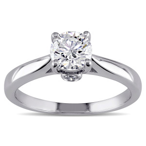 Certified 3/4ct TDW Diamond Solitaire Engagement Ring from Yaffie Signature Collection with White Gold
