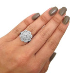 Vintage Style Diamond Engagement Ring with 1ct TDW in White Gold by Yaffie