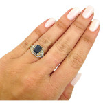Yaffie ™ Custom-Made Black and White Diamond Bridal Ring Set with 2 1/4ct TDW in Luxurious Gold