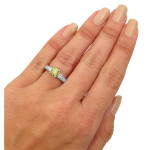 Canary Yellow Diamond Engagement Ring - Yaffie 1 1/2ct TDW White Gold