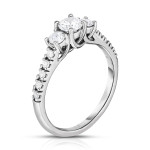 3-stone diamond engagement ring by Yaffie Noray in white gold