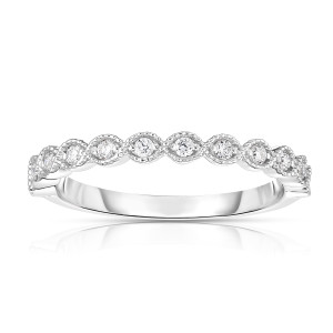 Indulge in the Elegance of Yaffie Noray White Diamond Stackable Ring
