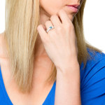 Say 'I Do' in Style with Yaffie Certified Blue Diamond Halo Bridal Set