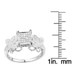 Sparkling Sterling Butterfly Engagement Ring with 1/3 ct of dazzling diamonds by Yaffie