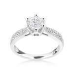 White Gold Diamond Engagement Ring with 7/8ct TDW from Yaffie