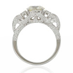 Yaffie Unique French Filigree White Diamond Ring