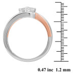 Radiant Yaffie Fashion Ring in Lustrous Rose Gold and Diamonds