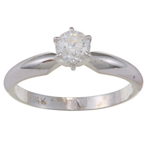 Sparkling Yaffie Engagement Ring in White Gold with 1/2ct of Brilliant Diamonds