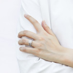 Sterling Silver Diamond Cluster Bridal Set with Halo Accent - Yaffie 1/4ct TDW