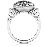 Yaffie™ Custom Made #1 Mom Caged Hearts Ring with Butterfly Wings Band, Personalised by Yaffie™