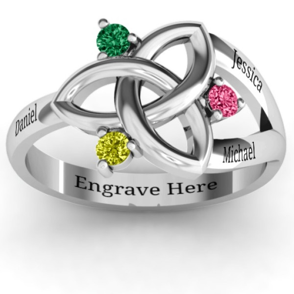 Yaffie ™ Custom Personalised Celtic Knot Ring for Siobhán