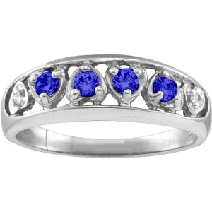 Yaffie Customizable Lyric-Embedded Heart Ring with 26 Stones - Personalised and Handcrafted