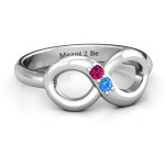 Yaffie ™ Custom-Made Personalised Twosome Infinity Ring