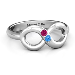 Yaffie ™ Custom-Made Personalised Twosome Infinity Ring