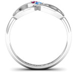 Yaffie ™ Custom-Made Personalised Twosome Infinity Ring