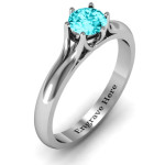 Yaffie ™ Customised 6 Prong Solitaire Ring with Personalization