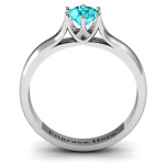 Yaffie ™ Customised 6 Prong Solitaire Ring with Personalization