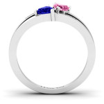 Yaffie ™ Customised Twin Hearts Ring for a Personal Touch