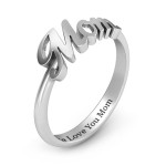 Yaffie ™ Custom Made Personalised Name Ring - All About Mom Design
