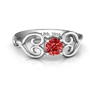 Yaffie ™ Custom-Made Personalised Promise Ring - Always In My Heart