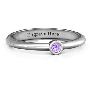 Yaffie™ Custom-Made Personalised Beloved Classic Bezel Set Ring