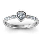 Yaffie ™ Custom-Made Personalised Love Ring with Accents in Bezel Setting