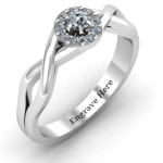 Yaffie™ Custom Made Personalised Floral Cluster Ring with Braided Design