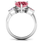 Yaffie™ Customised Accented Heart Ring - Personalised with Brilliant Love