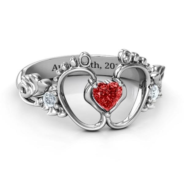 Yaffie ™ Custom Your Own Bundle Of Joy Baby Foot Ring - Personalised