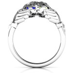 Yaffie ™ Custom Made Personalised Claddagh Ring with Caged Hearts
