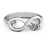 Yaffie ™ Custom Personalised 21st Infinity Ring for Celebrations