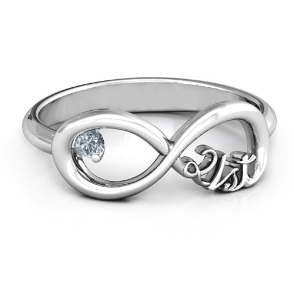 Yaffie ™ Custom Personalised 21st Infinity Ring for Celebrations
