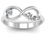 Yaffie ™ Custom Personalised 21st Infinity Ring for Celebrations